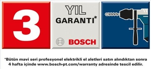 Bosch Professional El aletlerinizin garantisini 3 yıla çıkartabilirsiniz